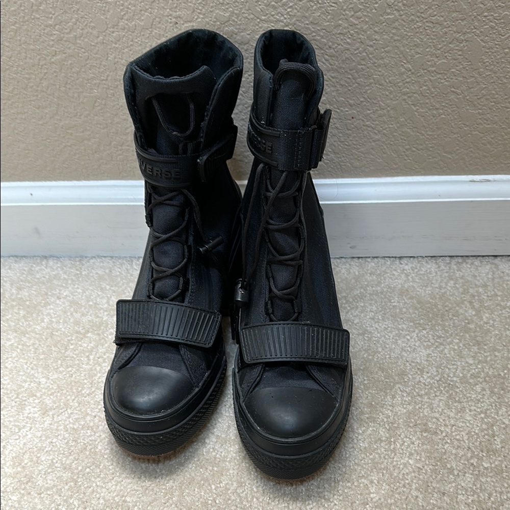 Converse Women's Black Combat Boots size 8